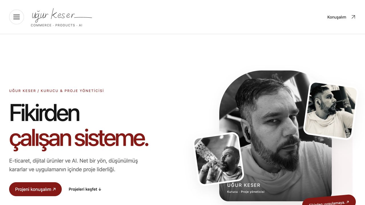 Uğur Keser personal website