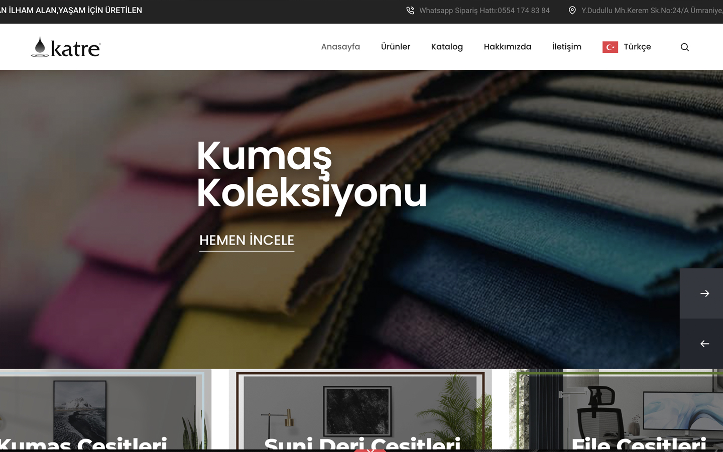 Katre Suni Deri website screenshot