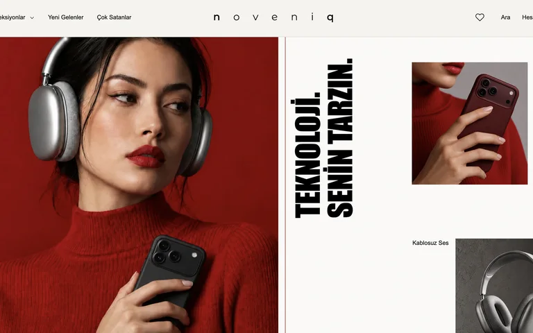 Noveniq web sitesi ekran görüntüsü