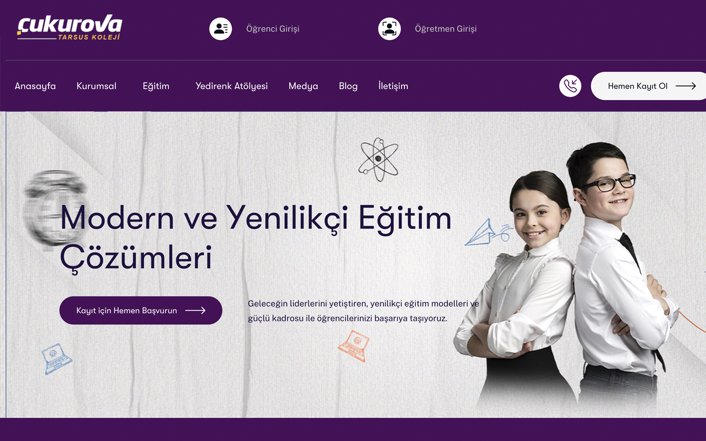 Tarsus Çukurova Koleji website screenshot