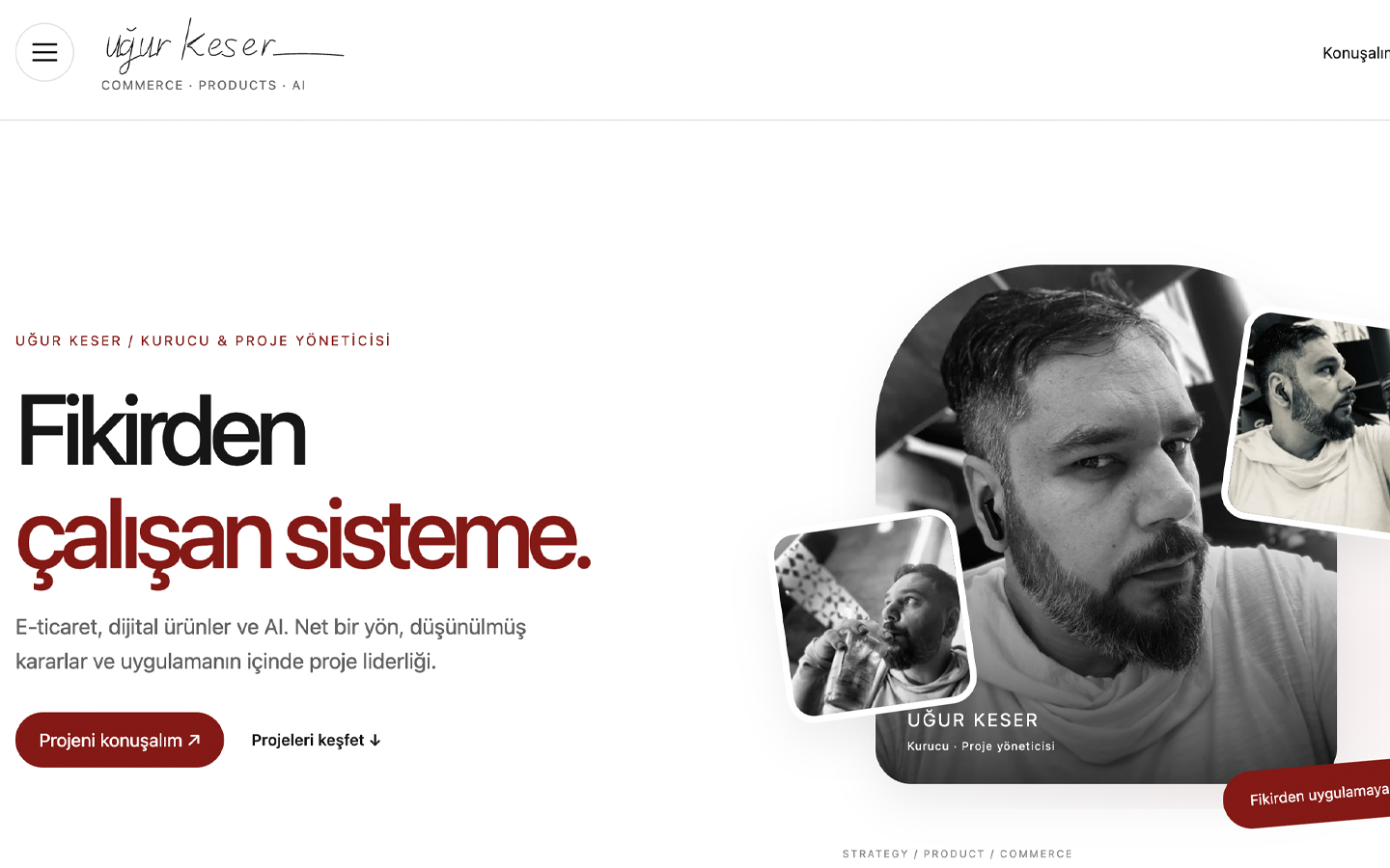 Uğur Keser Art website screenshot